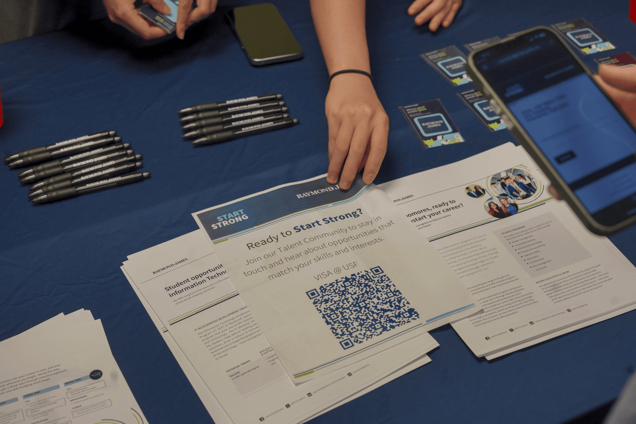 VISA Innovators professional materials and brochures on a table